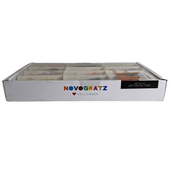 Novogratz Halloween Bottle Brush Trees 12 and 4 Pack New In Box - Picture 12 of 13